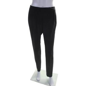 Piazza Sempione Womens Wool Straight Leg Side Zipped Pants Gray Size 42